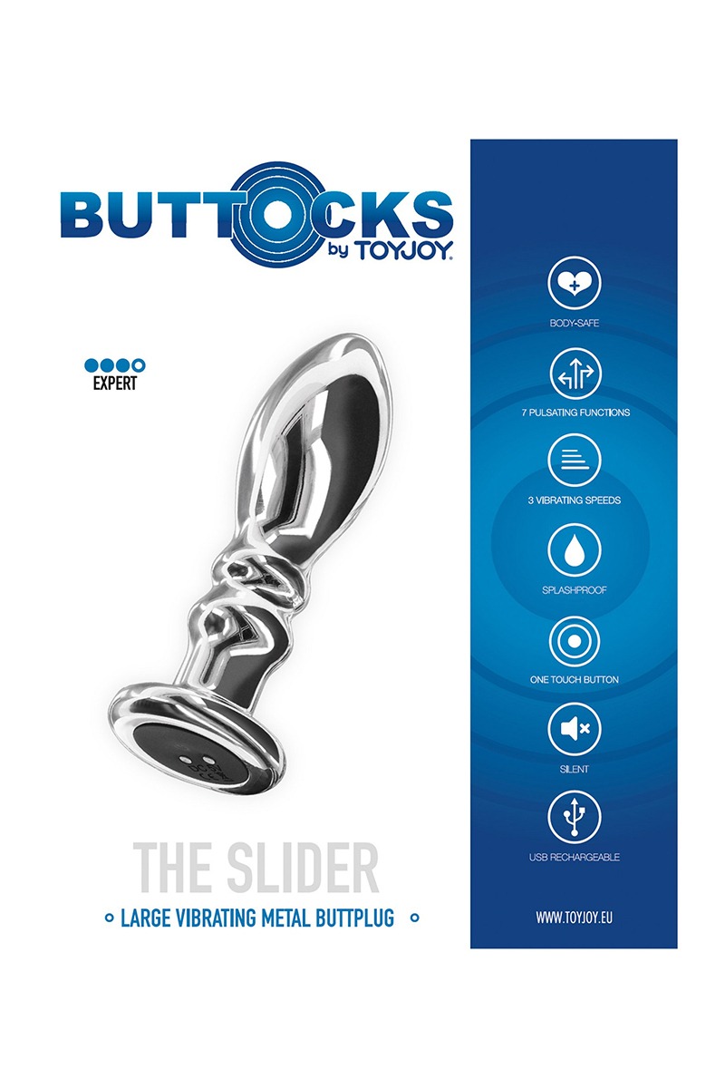 Plug anal vibrant en métal The Slider L – Image 4
