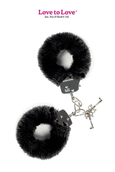 Menottes fourrure Attach me Noir