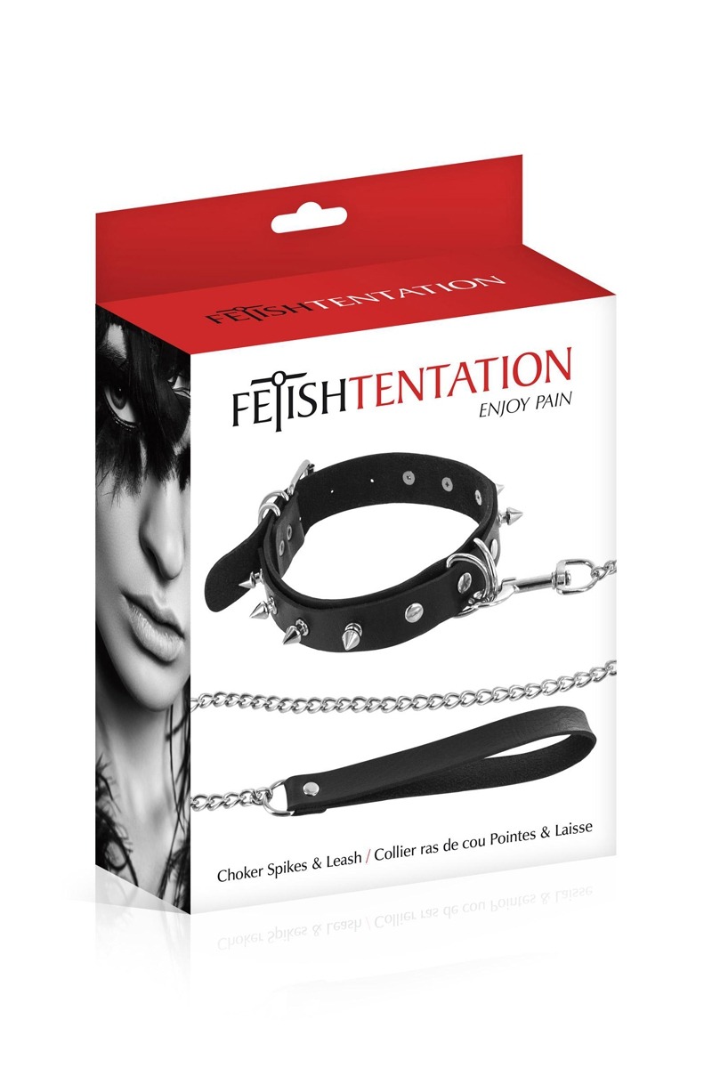 Collier à pointes & laisse - Fetish Tentation – Image 2