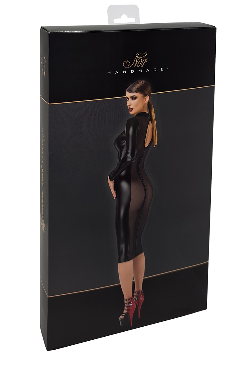 Robe fuseau Crystal F371 - Noir Handmade – Image 5